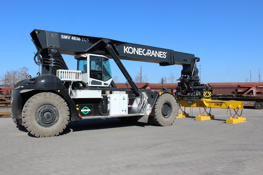 German steel company adds a magnetized Konecranes reach stacker to their mill
